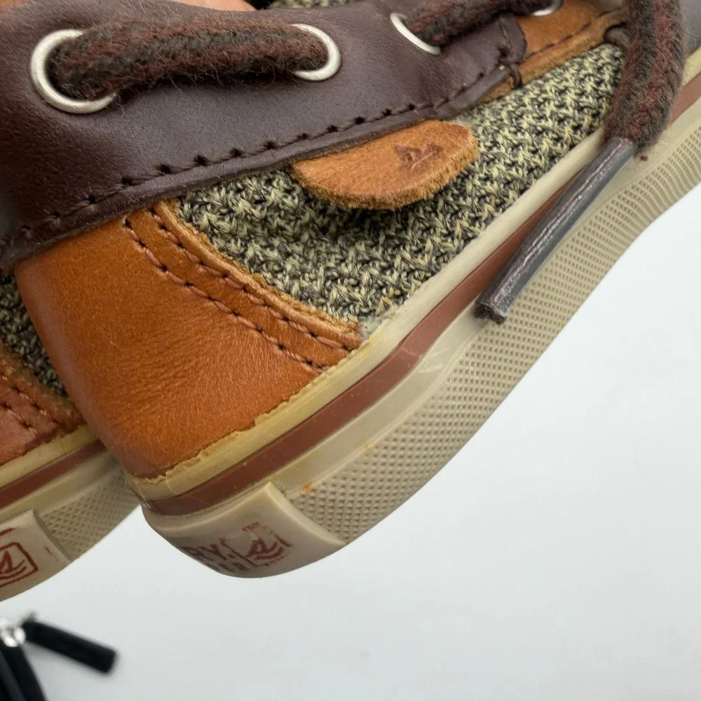 Sperry Bluefish Prewalker Kids Size 2M‎ Brown Leather Boat Shoes PB31924